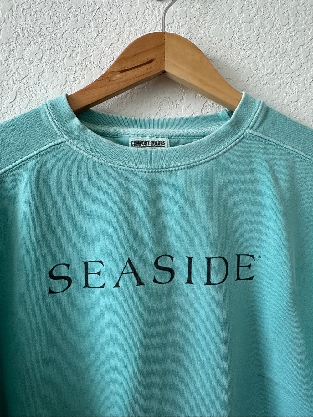 Seaside Comfort Colors Old Town New Ways Sweatshirt Mens Small Teal Coastal - Picture 5 of 9